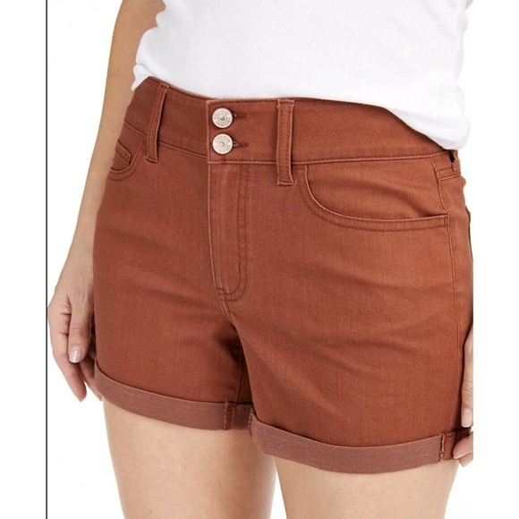 Rewash Pants - Rewash Rust Mom Shorts Mid Rise Cuffed Denim NWT